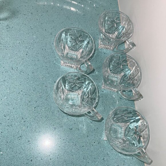 RCR Royal Crystal Rock Vintage Coffee Tea Cups Gemini Edelweiss Floral Set of 5 - Picture 8 of 8